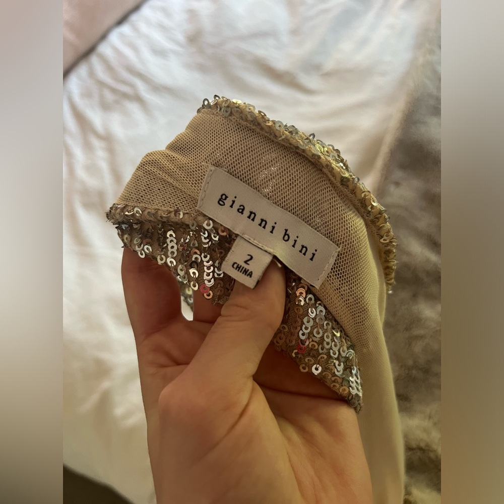 Gianni Bini Backless Gold Mini Dress